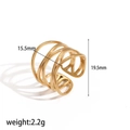 Detailed size chart for 18k gold hollow snake ring showing 19.5mm height and 15.5mm diameter - Abstract Wrap Style