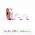 Watercolor marbled 16mm double-sided satin ribbon for elegant gift box packaging - Tie-dye Marble Pattern Ribbon 16mm*10Y