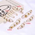 Adjustable waist pin set with faux pearls and rhinestones in 3.8cm and 5.8cm sizes - Matte Texture Pearl Ball Set