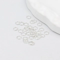 Silver plated open jump ring for jewelry making and DIY necklace connection components - Flat Ring 0.6x3.5mm / Silver