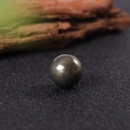 Round 16mm natural pyrite gemstone sphere with polished brass finish for jewelry - Chalcopyrite