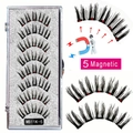 Reusable 5-magnet magnetic eyelashes set with 5 pairs of black lashes model MB11K-5 - MB11K-5 / 5 Pairs Eyelashes (No Tools)