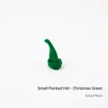 Miniature Christmas green knitted pointed hat for DIY crafts and doll accessories - 1 Piece / Mini Pointed Hat - Christmas Green