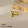 Detailansicht eines 10-mm-Natursteinrings mit Maßen und 2-g-Gewichtsspezifikationen - Einstellbar Offen / Afrikanischer Kieferstein