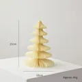 Beige 25cm honeycomb paper Christmas tree centerpiece for minimalist holiday table decor - 25cm Type E / Beige