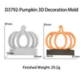 Molde de silicona de calabaza 3D para velas de resina y adornos de Navidad - Molde de Ornamento 3D Calabaza de Halloween