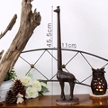 Vintage bronze giraffe tissue holder in cast iron, 45.5cm rustic kitchen paper stand - Giraffe Holder