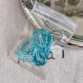 Sparkly blue sequin water drop hair clips set for girls in clear packaging - Blue Heart