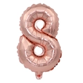 Rose gold number 8 aluminum foil balloon for birthday and anniversary party decoration - Number 8 / 16" / Rose Gold