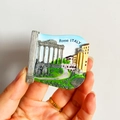3D Rome Italy Colosseum souvenir fridge magnet with detailed architectural relief - (49) Rome Italy