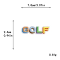 Patch ricamata GOLF arcobaleno per decorazione vestiti fai-da-te, misura 7,8 cm - GZ-2769 Con Supporto Adesivo