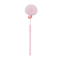 Penna gel unicorno rosa con grande pompon di peluche e ciondolo carino per bambini - Rosa