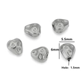 Irregular baroque style stainless steel spacer beads with 1.5mm hole for DIY jewelry - Style C / Steel