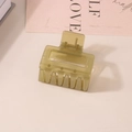 Rectangular matte olive green hair claw clip for thick hair in minimalist design - Bulk/5cm / Jelly Olive Green