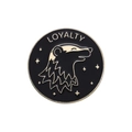 Hufflepuff inspirierte Emaille-Anstecknadel mit Dachs und Loyalty Schriftzug - Loyalität Dachs (QHXZ1119)