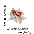 Christmas bow decoration with reindeer pattern, gold bells and leaves in 10x9cm size - Style O