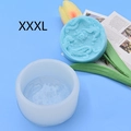 Macro shot of XXXL round silicone mold showing intricate dragon and phoenix relief pattern - Size XXXL / Dragon and Phoenix Chinese Pattern