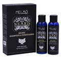 Kit MELAO 2 pièces soin de la barbe au bois de santal avec shampooing et après-shampooing - Kit de Lavage et Soin de Barbe 120ml