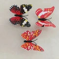 Three-piece set of LED butterfly headbands with colorful wing patterns for festivals - Red Hair Clip