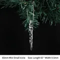 Set of 100 clear acrylic 65mm mini spiral icicle ornaments for Christmas tree decoration - Mini Spiral Icicle