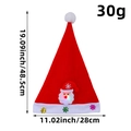 Bonnet de Noël rouge lumineux avec Père Noël et bordure blanche décorative festive - Bonnet Lumineux Père Noël Adulte