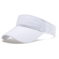 Klassieke witte open zonneklep met brede rand van hoogwaardige twill katoenstof - Natuurlijk Wit