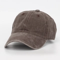Klassische dunkelbraune verwaschene Baumwoll-Baseballkappe mit Vintage-Finish für Unisex - Dunkelbraun (2#)