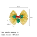 Mini Christmas golden bow with red berries and holly leaves for DIY gift decoration - Christmas Bow 22