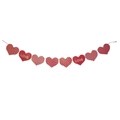Ghirlanda a forma di cuore rosso e bianco con scritta LOVE per decorazioni matrimoniali - Bandiera Cinese A Pois Per San Valentino