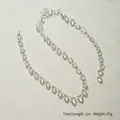 Clear acrylic crystal bead chain ornament for Christmas tree decor 1m length - Octagonal Bead Chain 1m