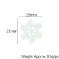 Ciondolo a fiocco di neve in resina bianca traslucida con glitter per fai da te, misura 21mm - Luminoso / Medio Bianco