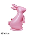 Pink cartoon bunny aluminum foil balloon for Easter party decorations 49x65cm - 3D Jumping Bunny