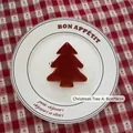 Brown velvet Christmas tree hanging decoration for DIY crafts, 8x9cm size - Christmas Tree A-06 (Brown)