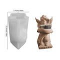 Nordic angel candle holder silicone mold and finished resin statue with dimensions - Angel Candlestick - Left Facing