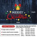 Christmas Santa Claus static window sticker with size chart and Merry Christmas text - Christmas Bells (P-SD457) / Small (30x20cm)