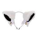 White Fur Black Inner White Bow