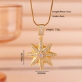 Collana con ciondolo a stella a otto punte dorata e catena a serpente da 28,7x26,6mm - Stella a Otto Punte Oro (2642)