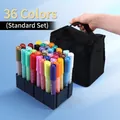 Set de 36 rotuladores acrílicos con estuche negro de cremallera y base de rejilla - Estilo Estándar de Color / 36 Colores