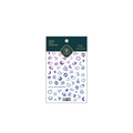 Stickers à ongles galaxie bleu foncé avec motifs planètes et étoiles, modèle TS-776 - TS-776 Planète Tranquille