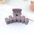 Minimalist matte purple hair claw clip with elegant shark clip design for high ponytails - Purple Pink