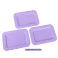 Single Layer Rectangular Embossed Set of 3 Purple