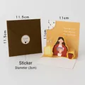 3D Teacher appreciation card set with brown envelope and yellow pop-up floral design - Gardener Series 3D Pop-up Card - Style C