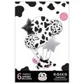 Cow print number 2 balloon set with cow head and star foil balloons for birthday parties - Number 9