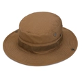 Brown wide-brim outdoor sun hat with tactical ripstop fabric for fishing and camping - One Size / Coyote Brown