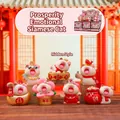 Luminous siamese cat fortune blind box set with 6 lucky figurines and 1 hidden gold base - -457 Zodiac Guardian Deity Companion Set 6 / Full Box Set
