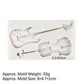 Stampo in silicone a forma di chitarra e violino per fondente e argilla fai-da-te - Stile 3 (15-621) Grigio