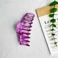 11cm hair claw clip with elegant purple and white marble ink patterns - Keel Shape 11cm-Purple