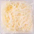 Creamy beige shredded raffia paper filler for gift boxes with soft texture - Champagne Yellow