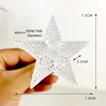 Transparent 7.2cm star topper variant for Christmas tree lights with textured finish - Large Textured Star Accessory (8mm Socket)