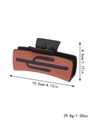 Terracotta brown matte leather style western hair claw clip with size measurements - Terracotta Matte Claw Style (90054)